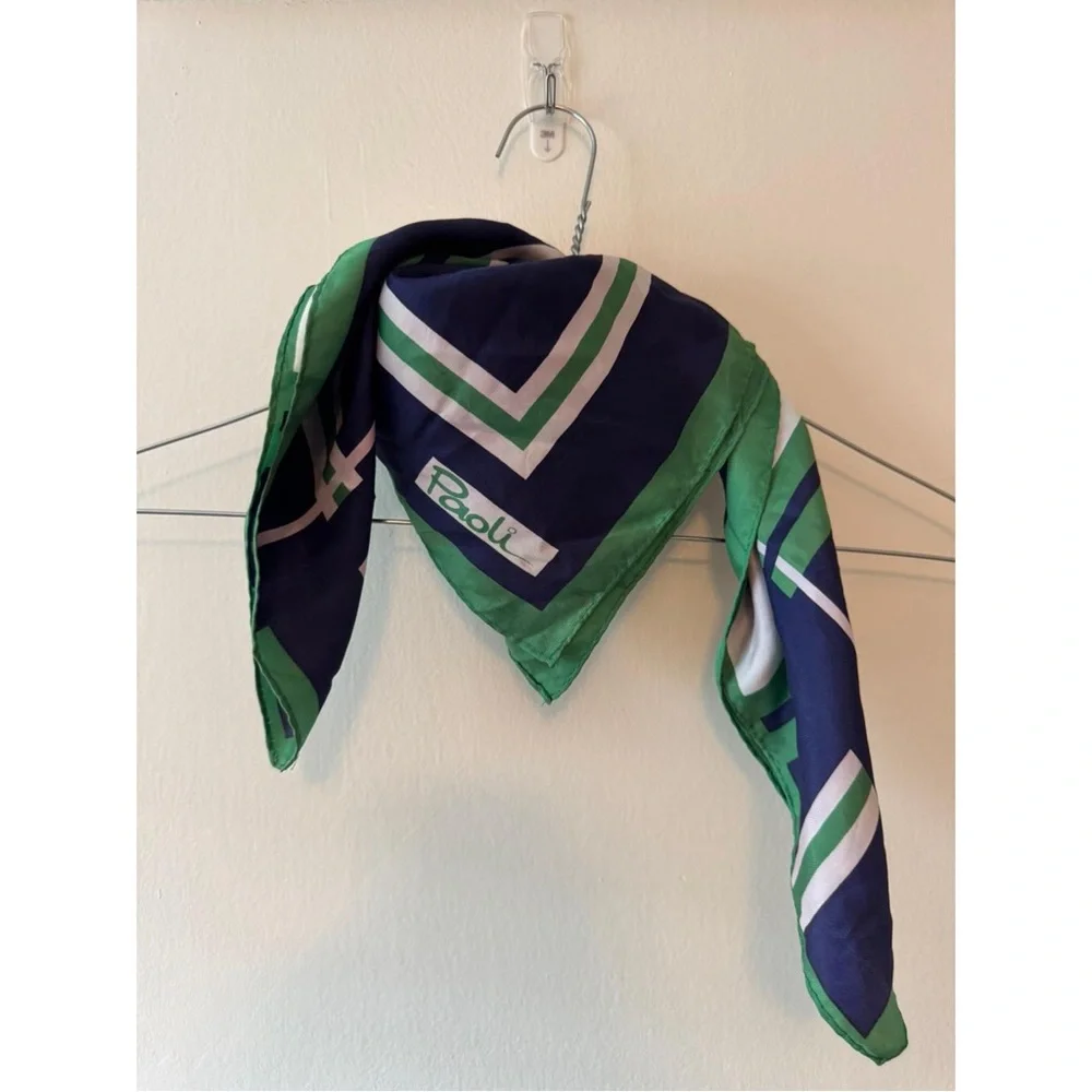 Paoli Vintage Geometric Pattern Scarf